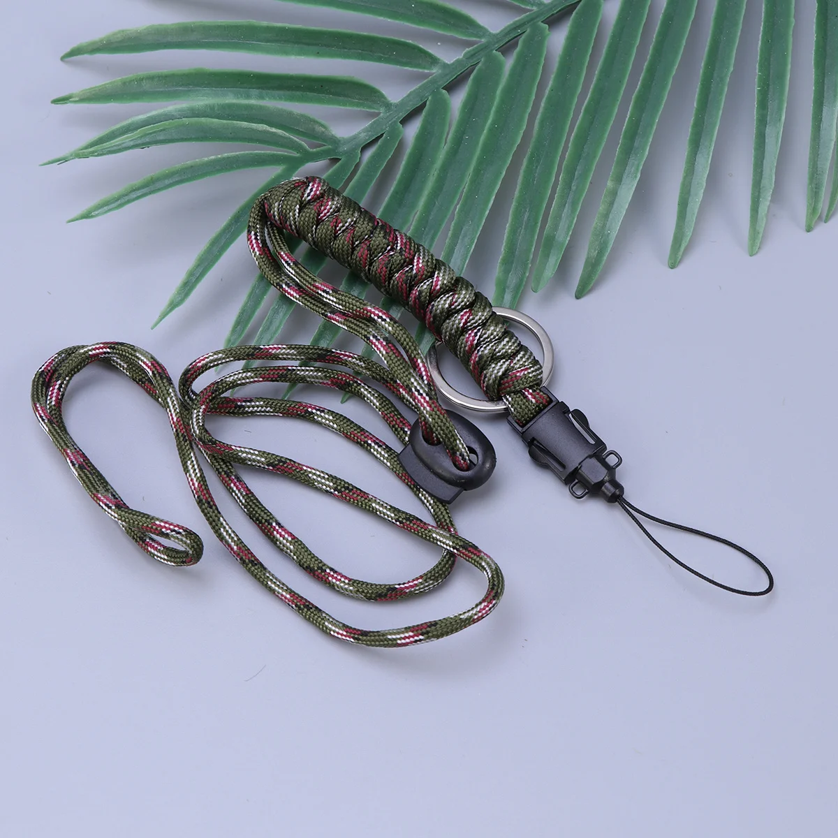 

6 pcs Waterproof Bag Lanyard Paracord Keychain Id Holder Adjustable Wrist Strap For Outdoor Camping Hiking Survival Gear