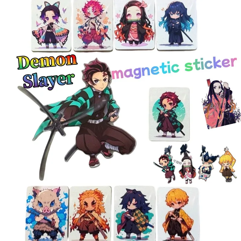

Магнитный вращающийся магнит на холодильник Demon Slayer, милый мультяшный индивидуальный камадо Незуко, аниме, товары, украшение для дома, наклейка