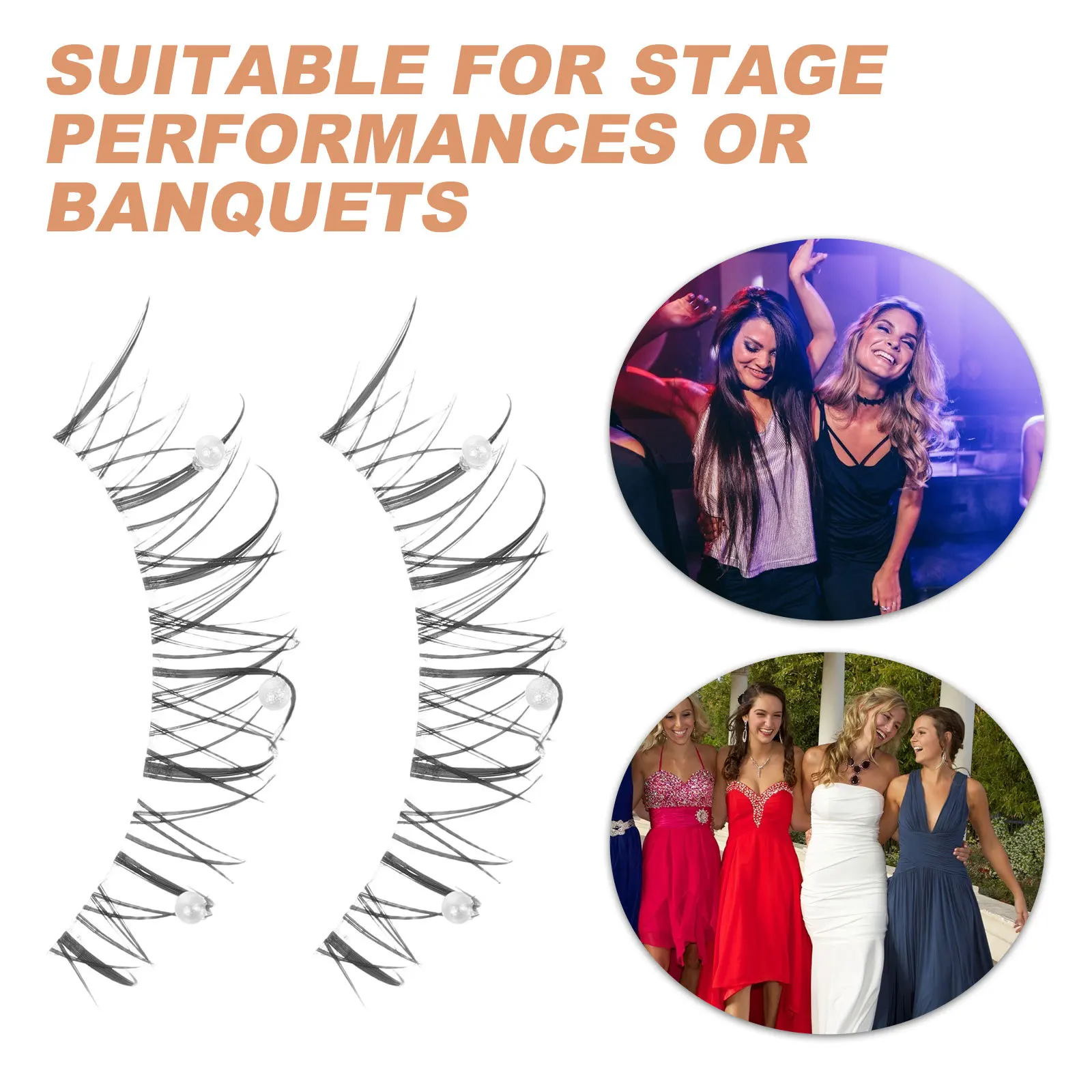 ขนตาปลอมมุกสไตล์มังงะ ดราม่า ธรรมชาติ งอนยาว สำหรับงานคอสเพลย์ ปาร์ตี้ ขนตาปลอมยาววิ้งๆ