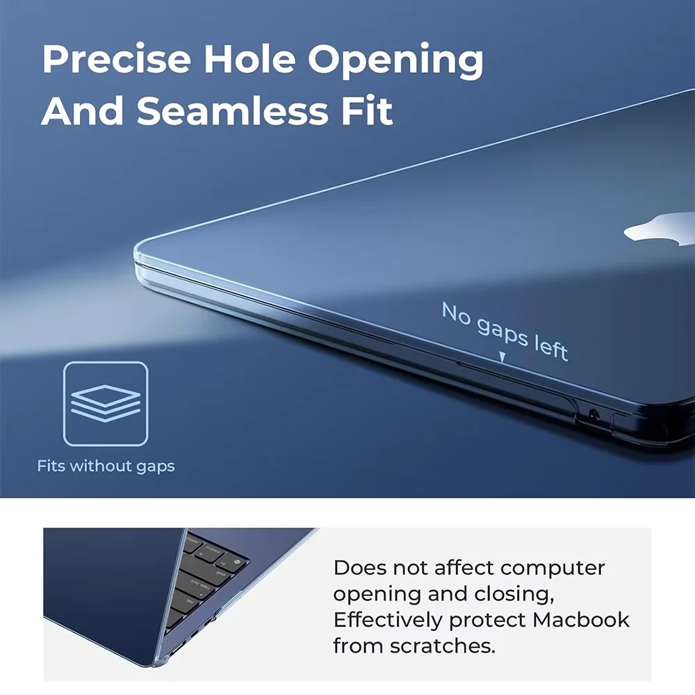 For MacBook Air Case 13 Inch M4 M3 M2 2025 2024 2022 A3240 A3113 A2681 Compatible with Laptop Case 13.6 Inch Ultra-thin Matte