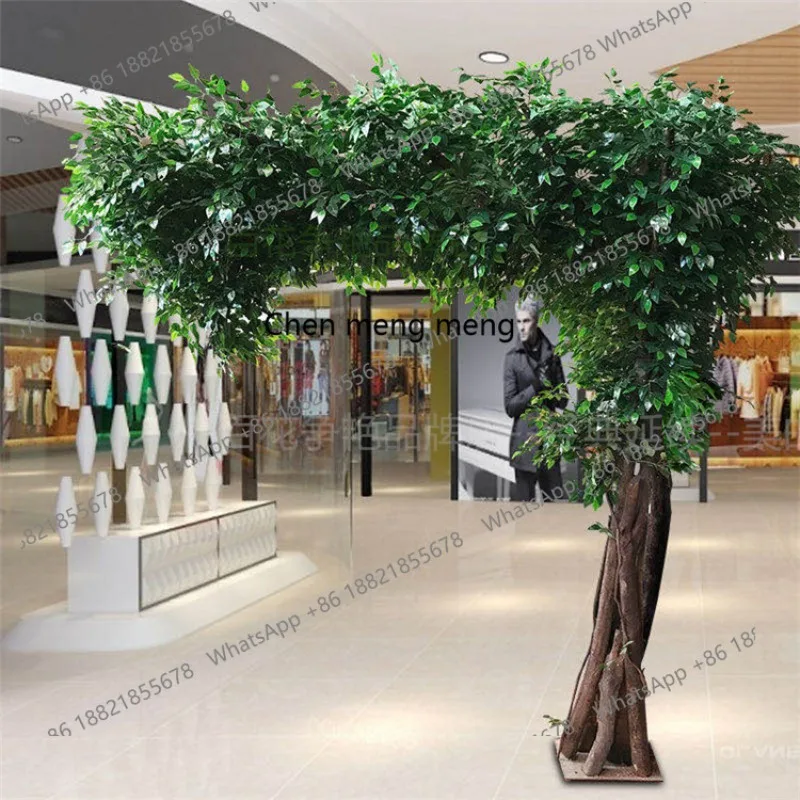 

Simulated banyan tree fake tree large plant indoor shopping mall decoration landscaping solid wood