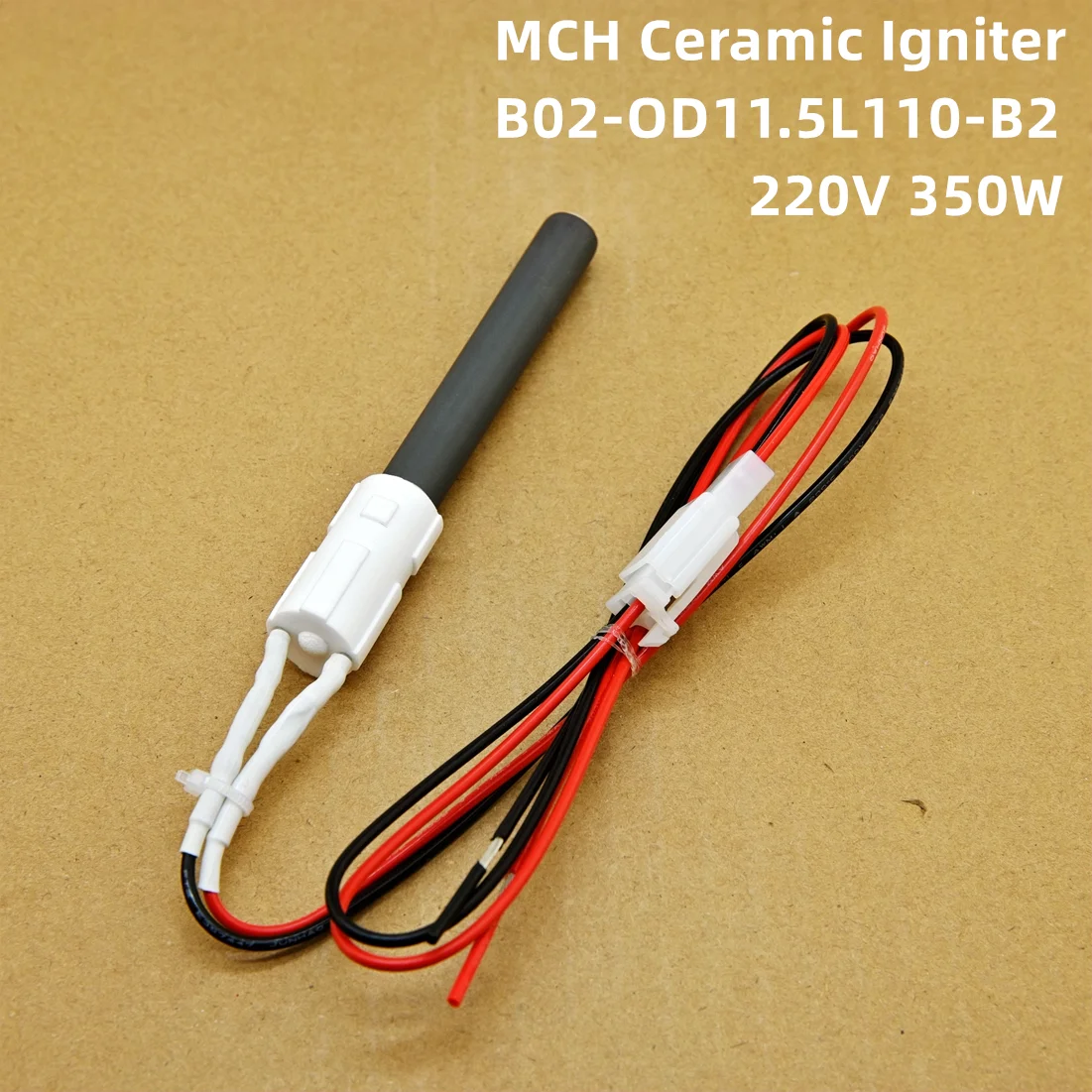 Igniter cerâmico para churrasqueira a pellets, Forno de aquecimento, Isolamento interno e externo, Haste de ignição, Seguro e Env, 220V, 350W