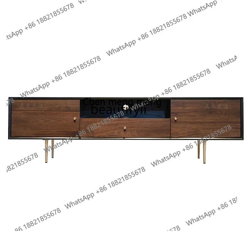 /Nordic Solid Wood Modern Minimalist Living Room Bedroom Drawer TV Audio Video Appliances Shelf