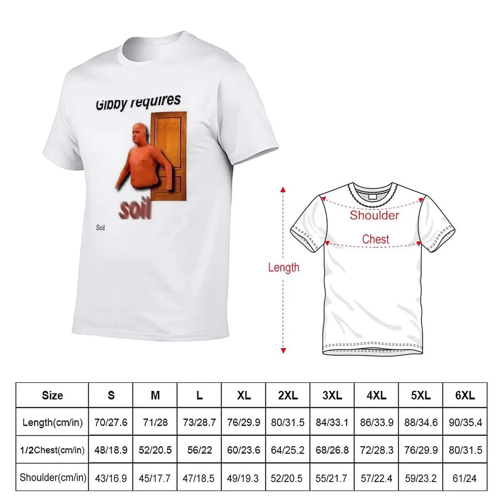 gibby requires soil T-Shirt anime clothes customizeds men graphic t shirts