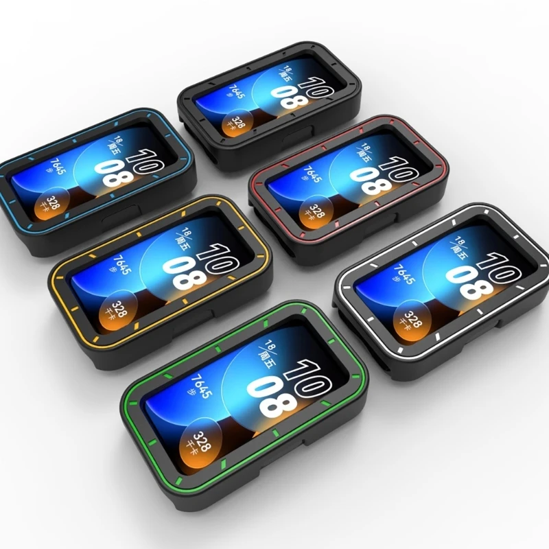 เคสป้องกันหน้าจอ TPU สำหรับ Huawei Band 8, ฝาครอบป้องกันรอยขีดข่วนกรอบกันชนกันกระแทก