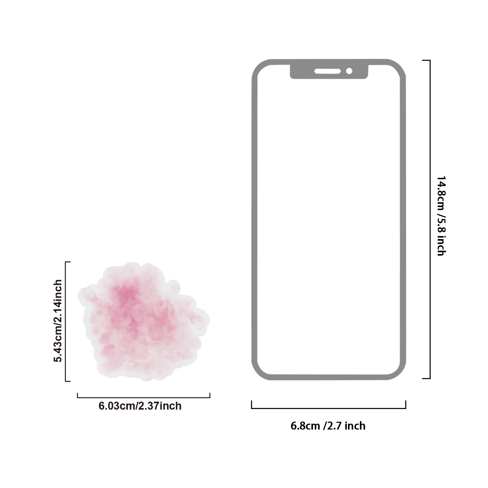 Etori Life Heartbeat Pink Watercolor Dessert Border Stickers for Journals, Artistic Journal Collage Decoration Materials for Laptops, Phone Stickers, Luggage, Scrapbooking Supplies, Office Decoration Accessories, Stamp Pads, DIY Diary, School Supplies, Card Making, Gifts for Friends