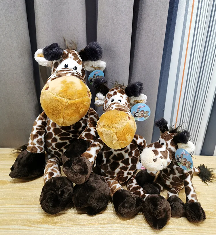 25cm 35cm 50cm 80cm Cute Jungle Animal Series  Giraffe Doll Plush Toys Birthday Gift 1pcs