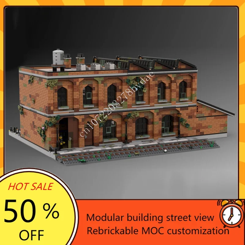7151PCS Old Warehouse Hot City Selling MOC StreetView Architecture Puzzle DIY Birthdayal Assembly Model Toy Christmas Gift