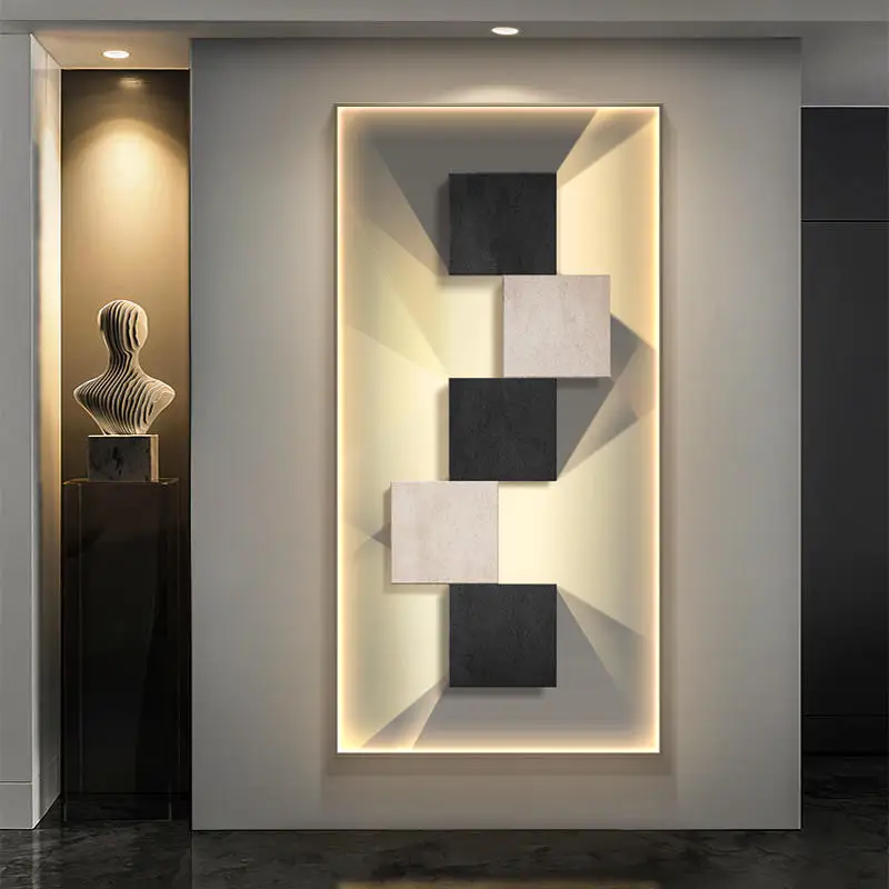 

Modern Art Mural Lamp Interior Entrance Decoration Painting Vertical Corridor Simple Abstract Living Room Hanging Painting Liigh