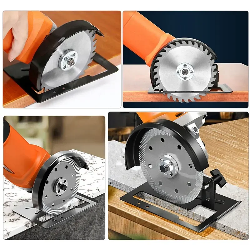 Angle Grinder Converter To Cutting Machine Electric Circular Saw Bracket Base Adjustable Black Base Bracket For Angle Grinder