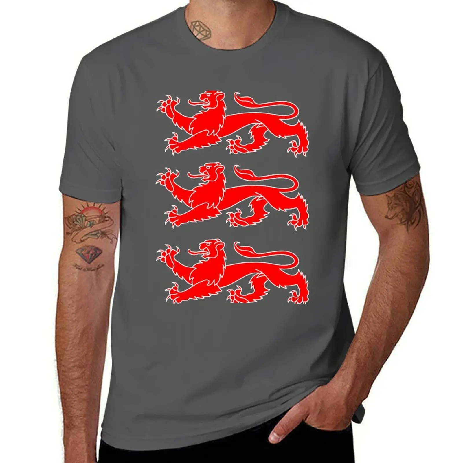 

THREE LIONS T-Shirt Lightweight Casual Summer T-Shirt