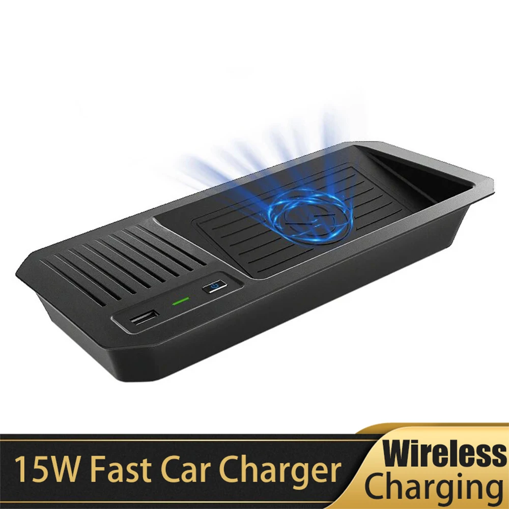 

Interface Charging 15w Car For Toyota Tundra 2022-2024 Pad Fast Charger Holder Adapter Center Console Plate Wireless Accessories