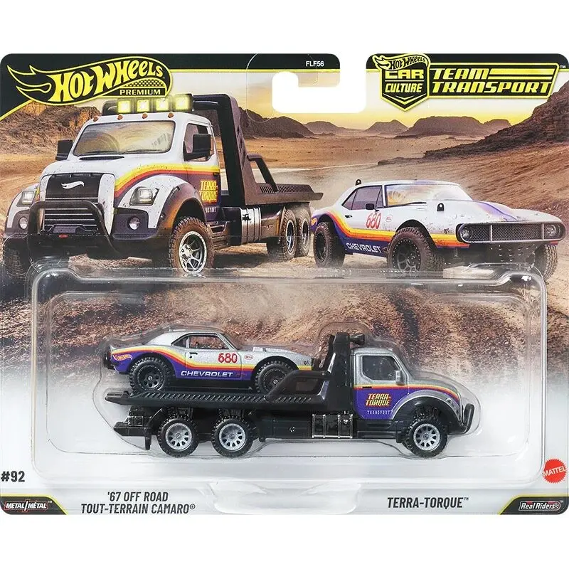 Hot Wheels Car TEAM TRANSPORT 67 OFF ROAD TOUT-TERRAIN CAMARO TERRA-TORQUE 1/64 Metal Die-cast Model Toy FLF56