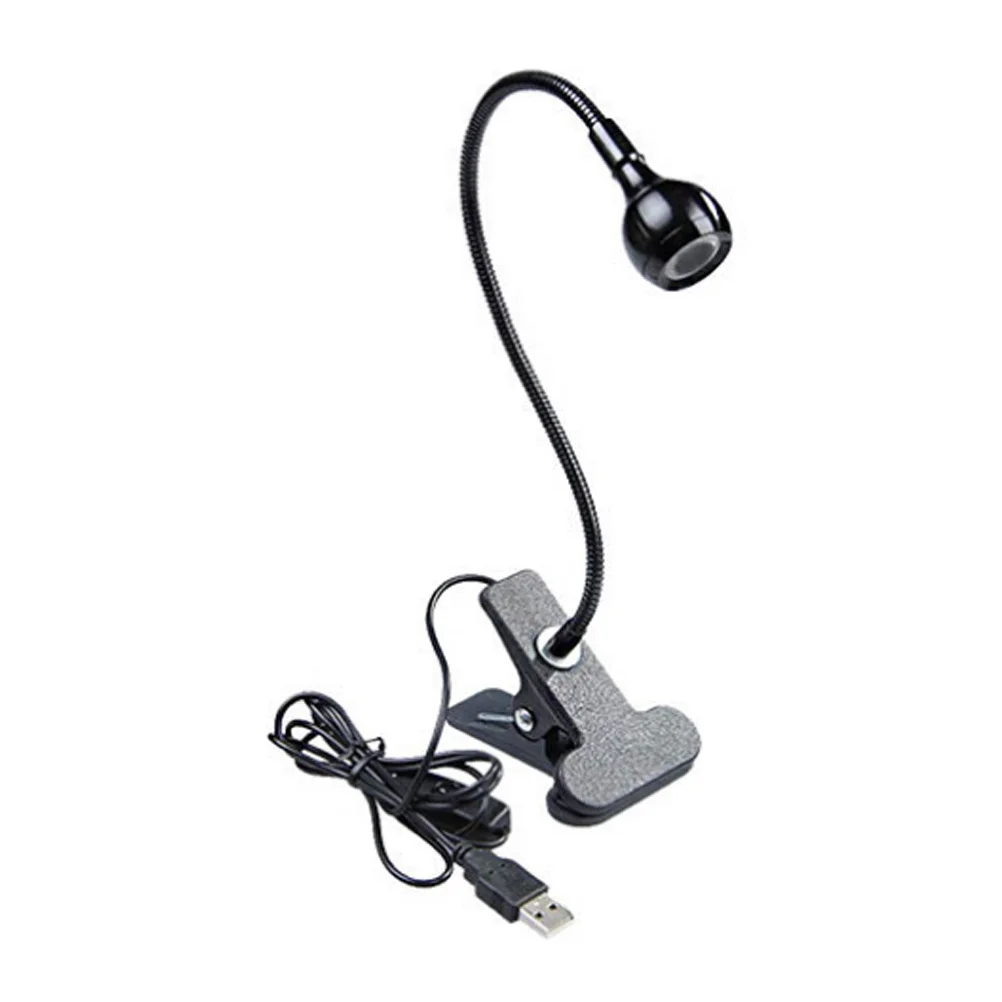 Lámpara de lectura con protección ocular Flexible Usb, luz Led con Clip de 3W para mesita de noche, escritorio de ordenador, lámpara de viaje con cuello de cisne para el hogar, bolsa portátil