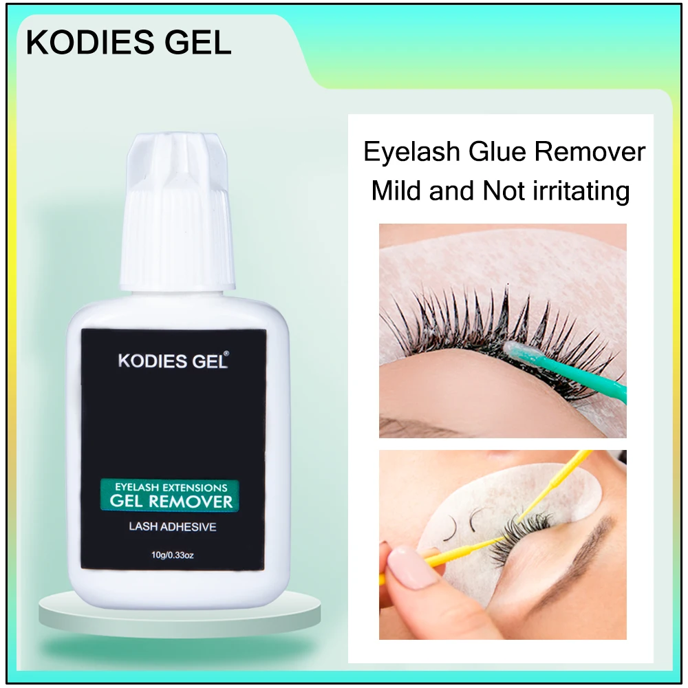 

KODIES GEL Eyelash Glue Remover 10g Professional Mild No Irritating Lash Glue Remover Cream Dissolves Quick Dissolution Makeup