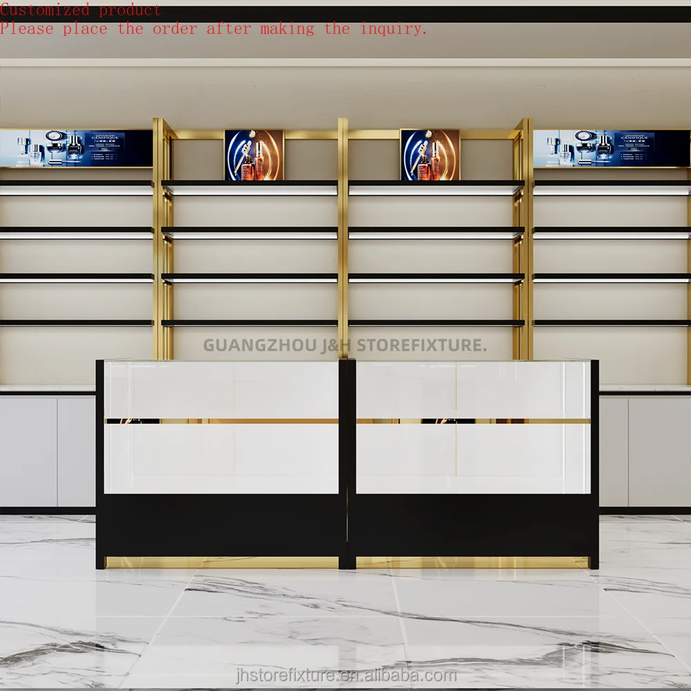 

Custom.Custom .Custom.Simple Classic Perfume Island Cabinet Display Shop High End Showcase Quality Decoration Design Customized