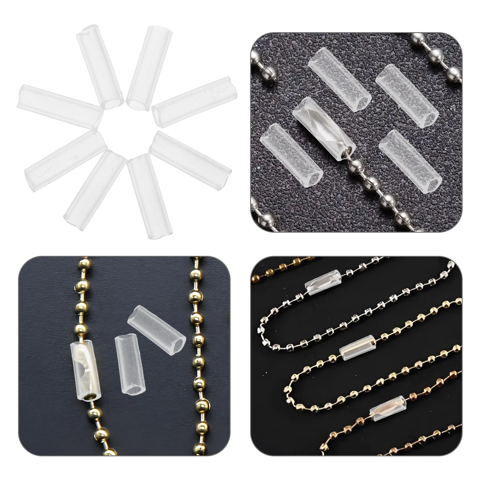 

50 шт., защитные приспособления для цепочек из бисера, легкие пластиковые разъемы для ювелирных изделий, брелок, браслет, ремешок, застежка для шнура