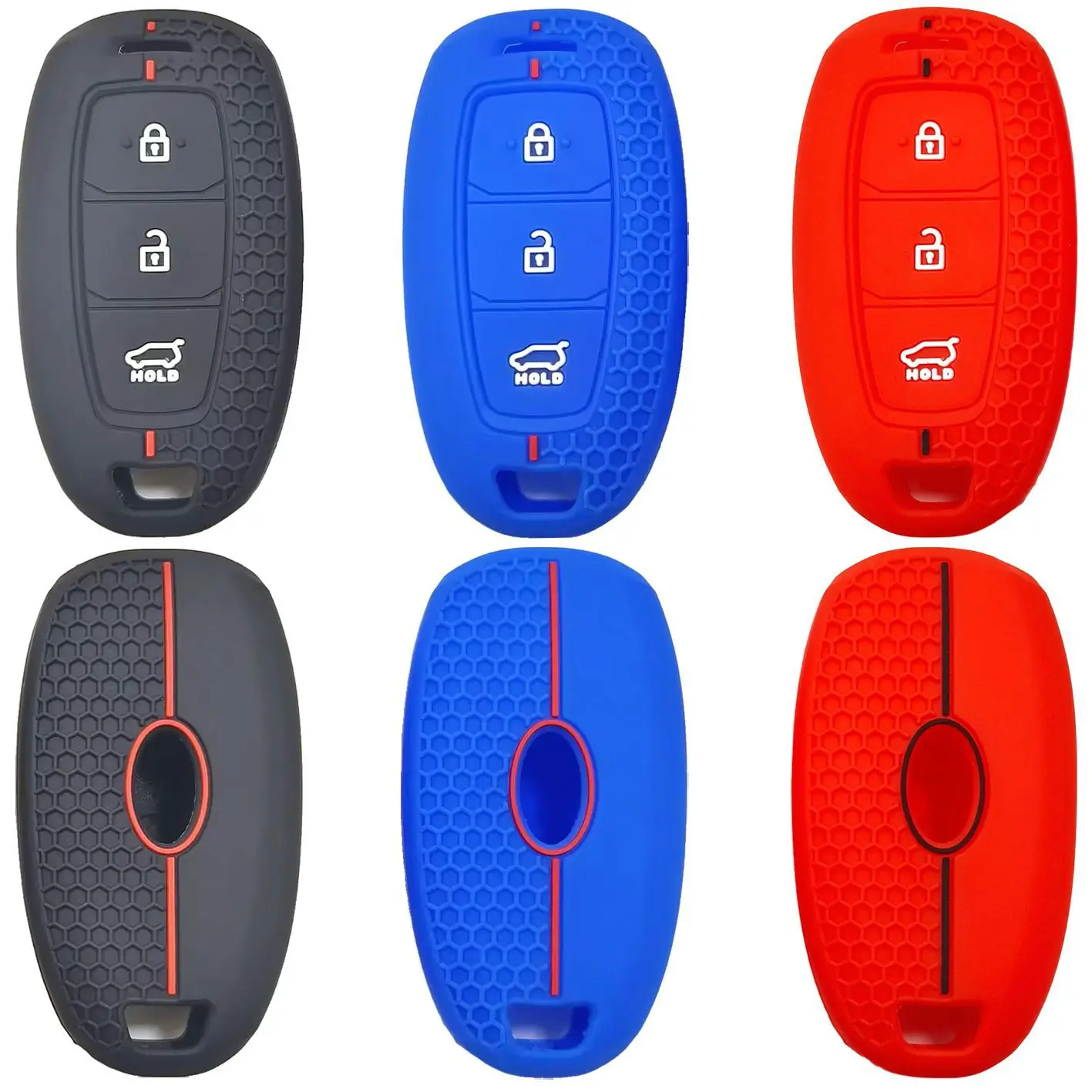 

Remote control 3-button silicone car key cover honeycomb shape suitable for Hyundai Festa IX25 name Tushengda IX35 acceptance