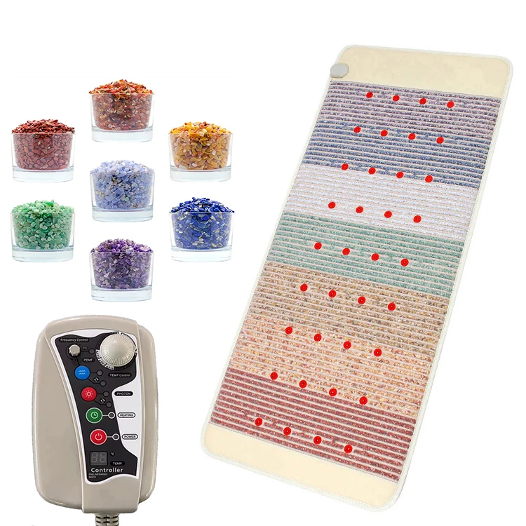 

80*190cm Household Natural Amethyst Pad Seven Color Crystal Heating Mattress Thermostatic Mat Manufacturer Heated Mat