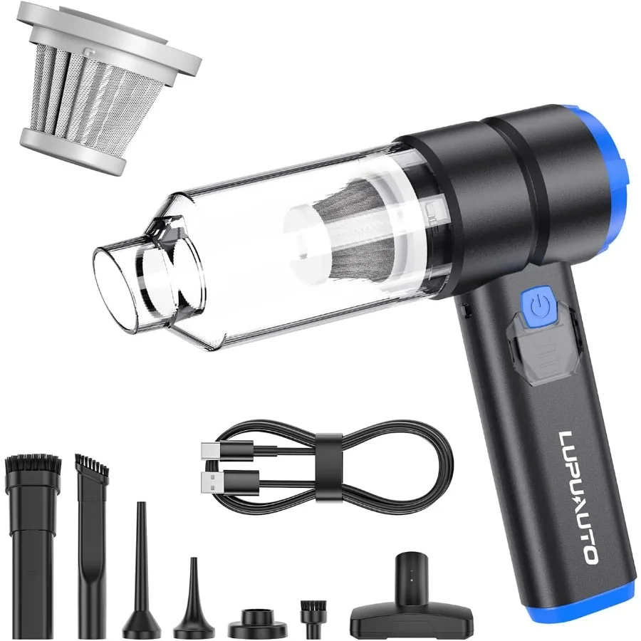 مكنسة سيارة محمولة لاسلكية 20000Pa عالية الطاقة 4 في 1 مكنسة محمولة باليد مع محرك بدون فرش وبطارية 5200 مللي أمبير في الساعة مثالية للسيارة #1