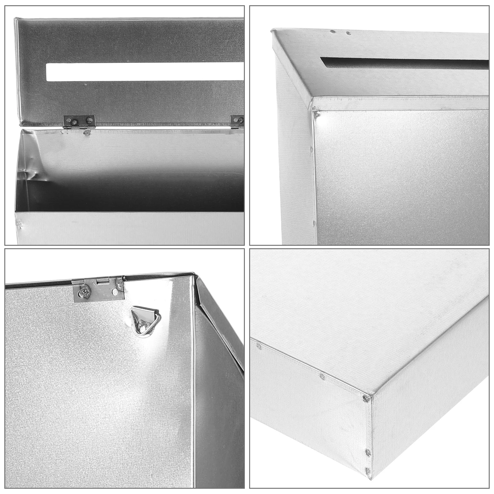 

1pc Iron Suggestion Wall Mount Mailboxes Wall Mount Silver Vintage with Lock for House Outside Storage Decor Garden Supplies