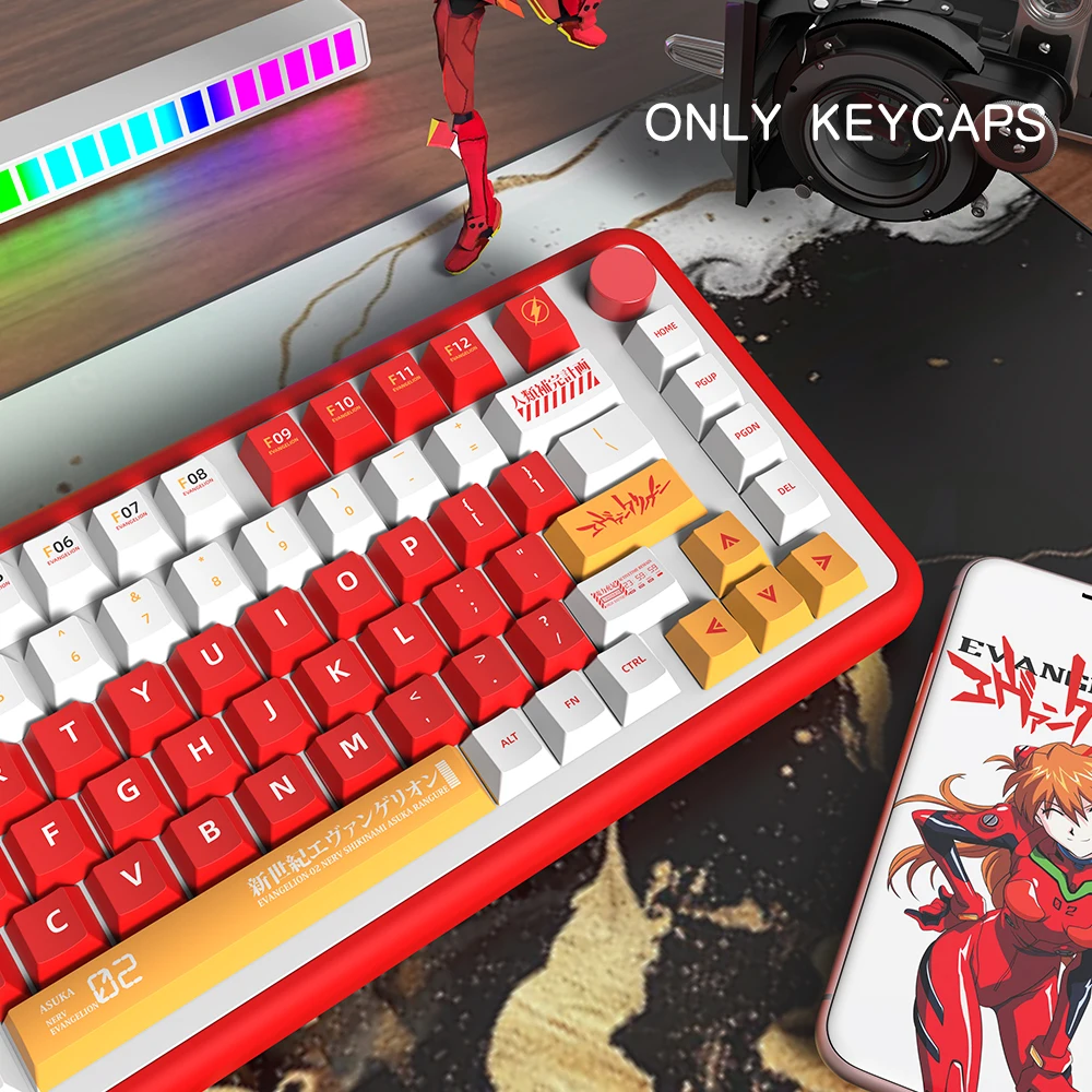 Imagem -04 - Keycaps Personalizados dos Desenhos Animados para Teclado Mecânico Cherry Profile Pbt Keycap Gmk Cherry mx Switch Inglês e Japonês 156 Teclas