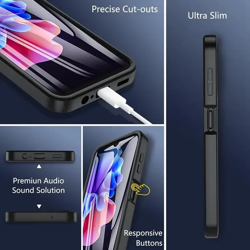 360 protetor de tela de corpo inteiro caso transparente para samsung galaxy a05 a05s a15 a25 a35 a55 a06 a16 capa de telefone à prova de choque
