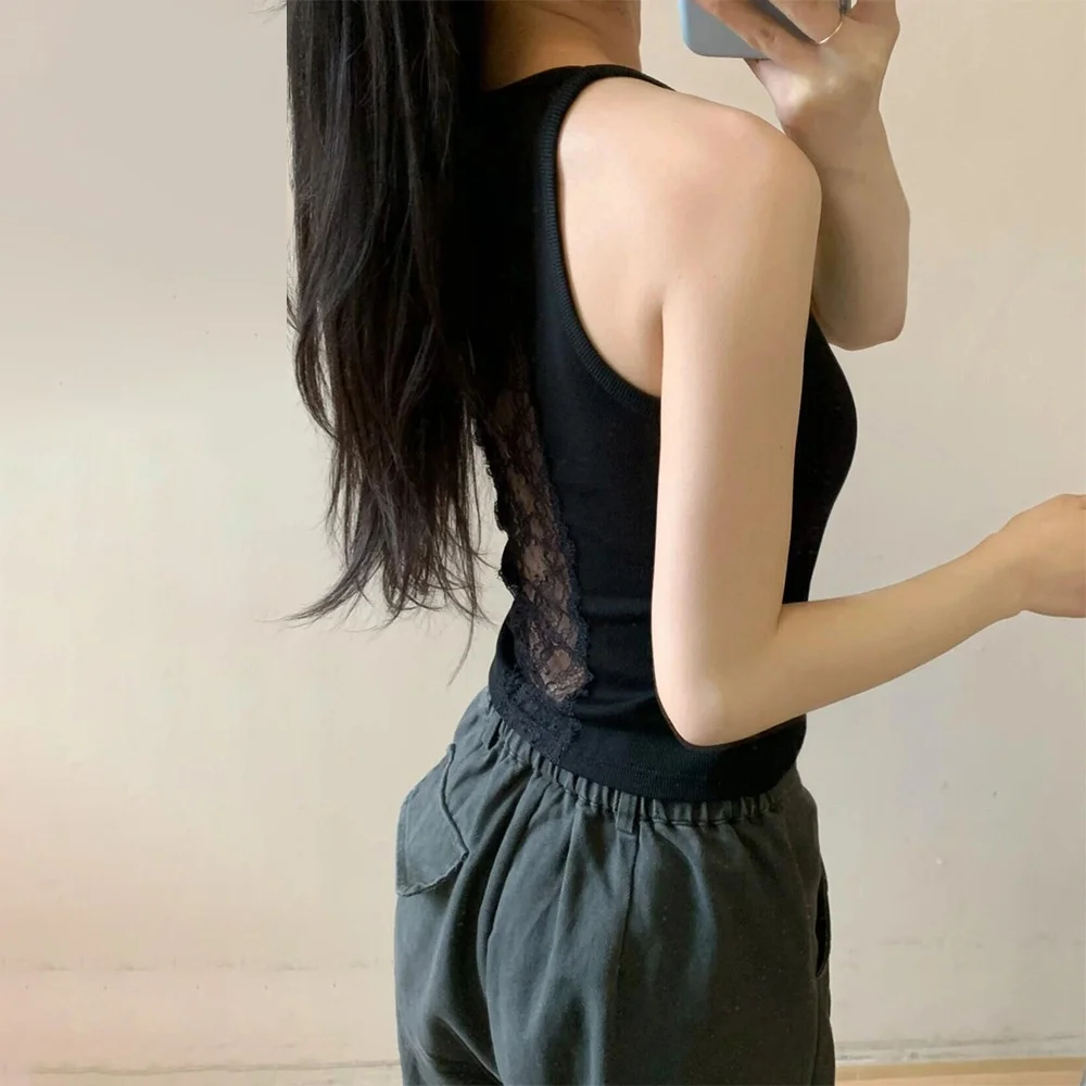 مثير الدانتيل Bal Inteated Csole سترة الكورية Sle الجوف خارج تصميم الملابس الداخلية أعلى للنساء ملابس خارجية قاعدة طبقة irt