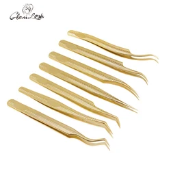 GLAMLASH Eyelash Tweezers High-grade 420 Stainless Steel Superhard Tweezers for Eyelash Extension