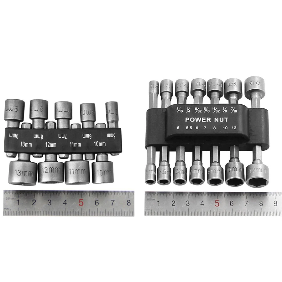 9pcs/14pcs 슬리브 세트, 크롬 바나듐 강철로 단조, 전동 공구 액세서리, 미터법 및 제국 전기 바람 배치 슬리브