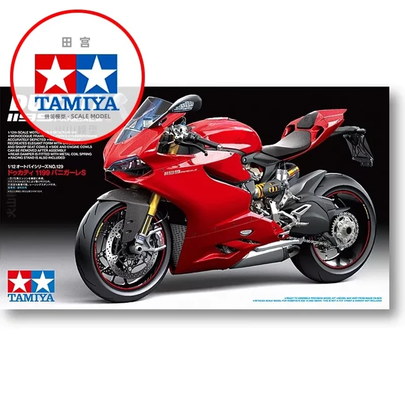 Модель TAMIYA, строительные наборы для мотоциклов 14129 1199 Panigale S, мотоцикл 1/12 для коллекции игрушечных моделей для хобби