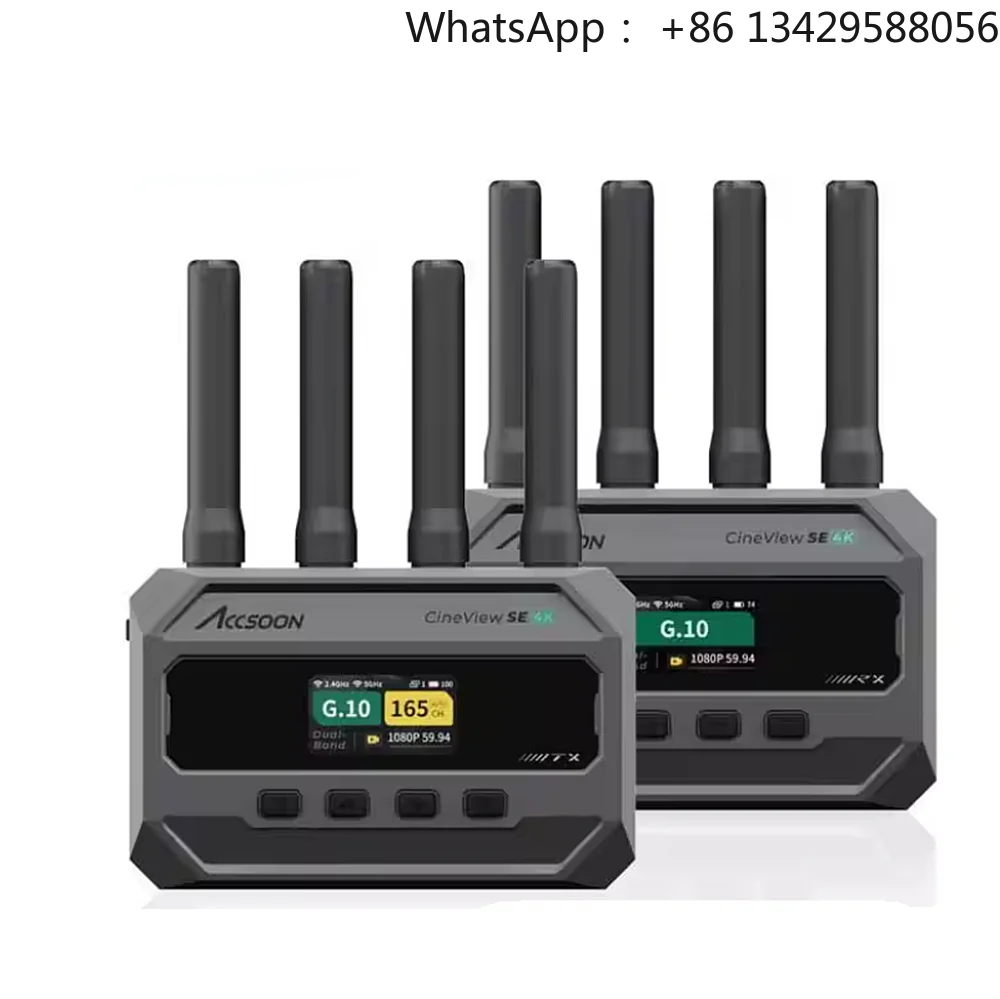 Newest ACCSOON CineView SE 4K Dual-Band 400m Long Distance Wireless Transmitter Receiver Transmission for Live Streaming