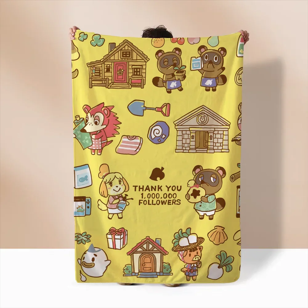 Animal Crossing Decorative Blanket Sofa Winter Custom Blankets Characters Luxury Bedding Home Interior Beach Towel Fluffy Plaid