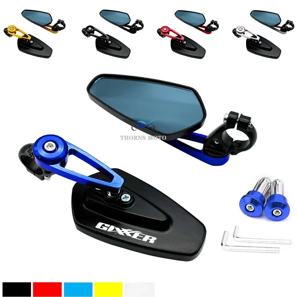 

7/8"22MM Motorcycle Mirror CNC Aluninum Handlebar End Rearview Side Mirrors For Suzuki gixxer 150sf 250sf 155