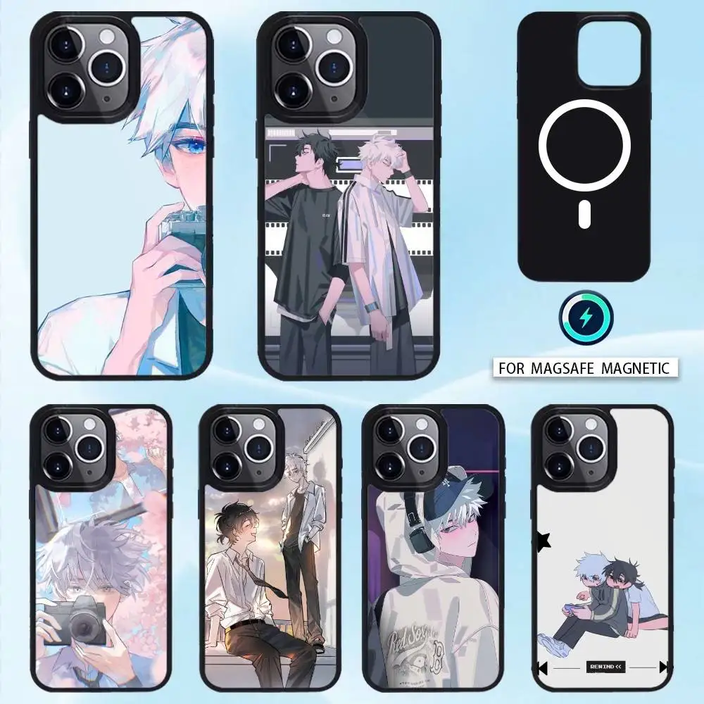 

L-Lu G-Guang L-Link C-Click Phone Case Magnetic For iPhone 16 15 14 13 12 11 Pro Max Plus Magsafe Wireless Charging Cover