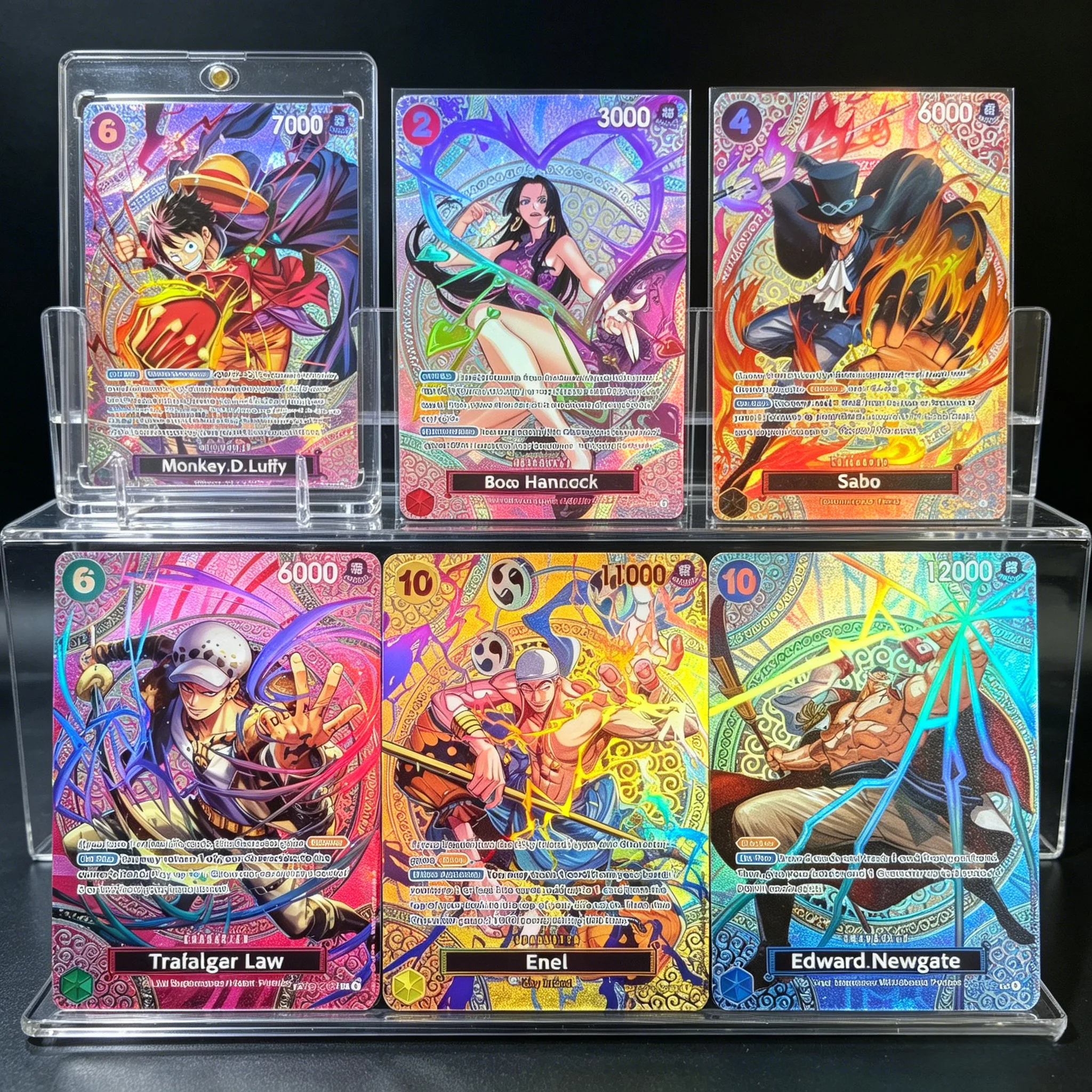Коллекционная карта Proxy ONE PIECE SP Card OP15: Боа Хэнкок, Энел, Лоу, Ньюгейт, Сабо, Луффи SR Adventure on KAMI’s Island (английская версия)