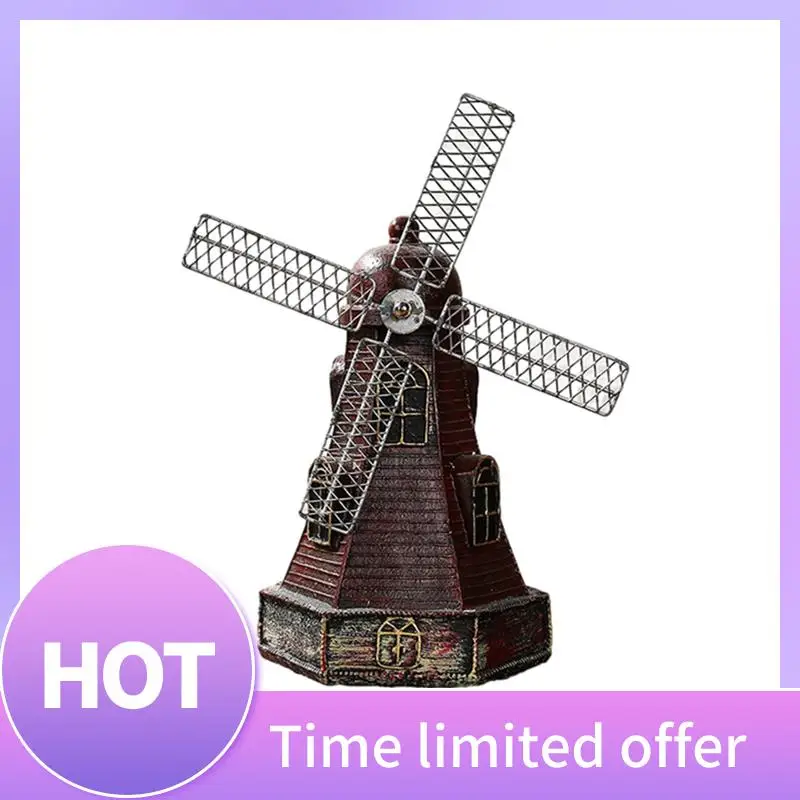 

B69C Money Box Resin Piggy Bank Retro Savingbox Retro Saving Pot Windmill Crafts Netherlands Resin Crafts Resin Savingbox,A-1 Du