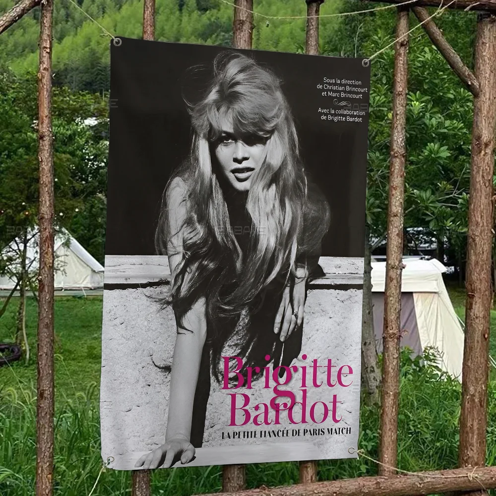 Brigitte Bardot Banner Art Printing Japanese Wall Flag Anime Wall Hanging Home Decor