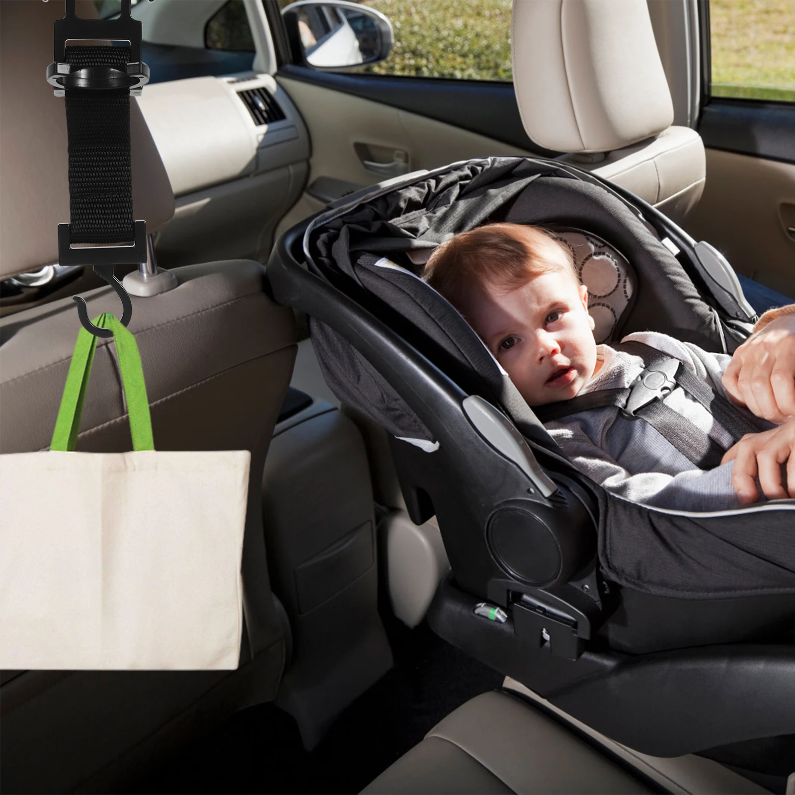 

3 шт., крючок на спинку автомобильного сиденья, черный, с тремя крючками, автомобильная скрытая вешалка для подголовника, сумка для покупок, сумка для хранения пальто, автомобильные аксессуары