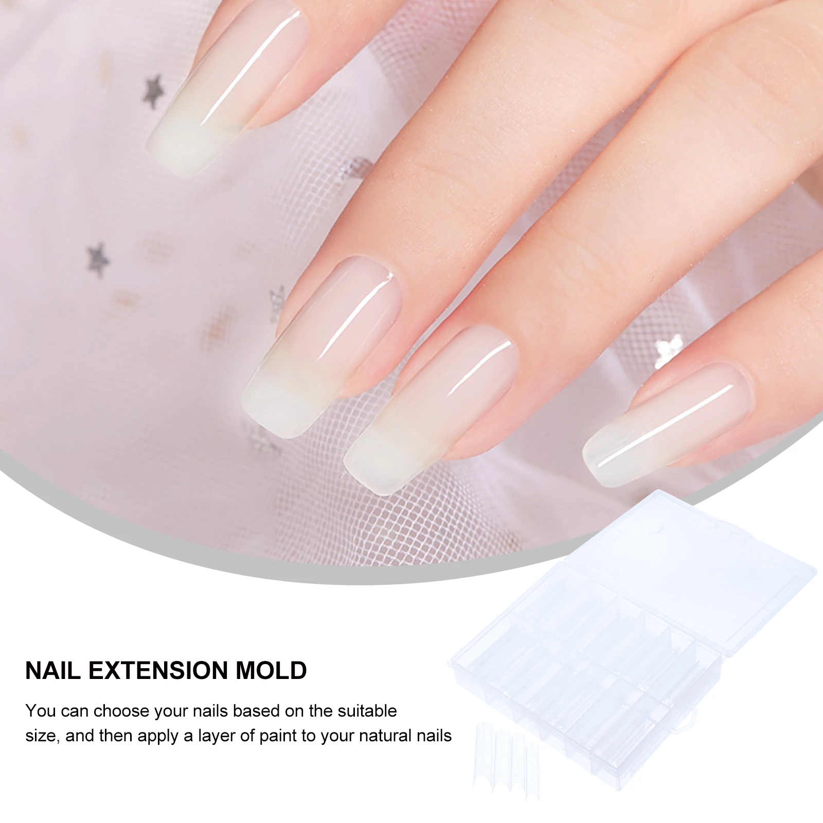 

120pcs Nail Extension Molds Nail Mold Diy ABS Material Forms Gel Acrylic DIY Art Tools Salon Practice Kits
