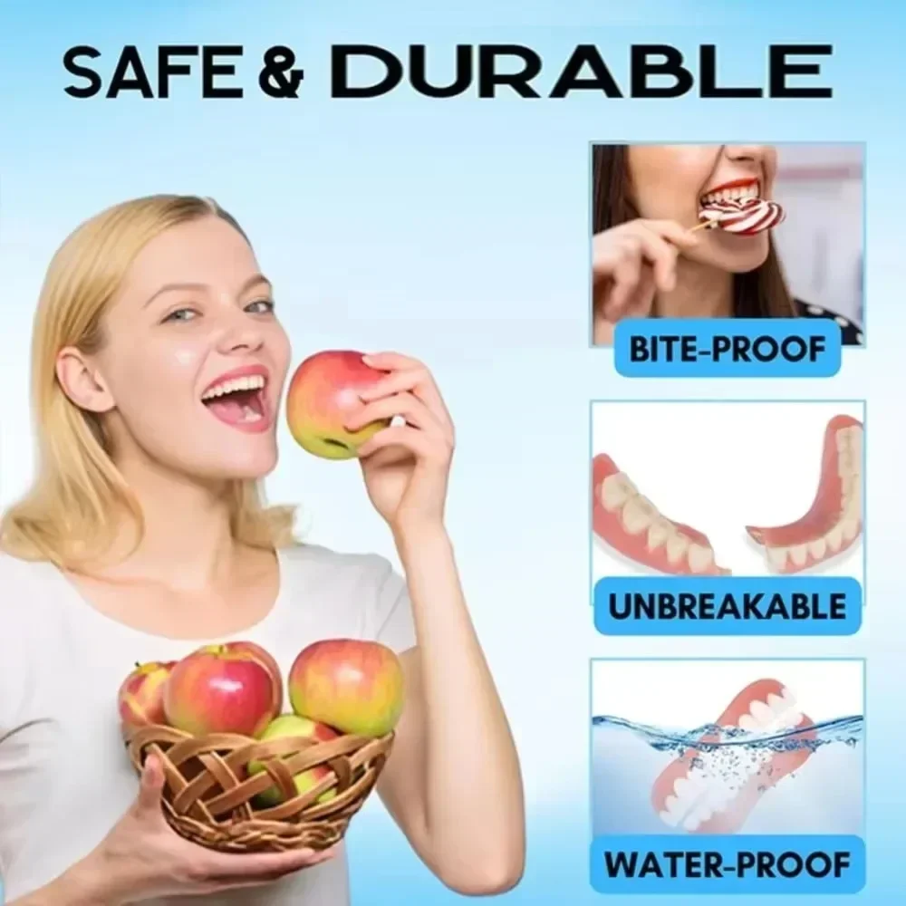 تعديل الأسنان أطقم الأسنان مستحضرات التجميل الأسنان يملأ الفجوات العلوية السفلية القشرة المزيفة استبدال الأسنان المفقودة طقم مستحضرات التجميل للأسنان
