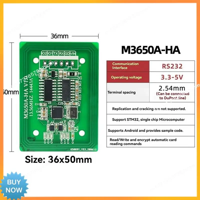 A10R M3650A-HA RFID Reader Writer 13,56 MHz IC Kartenleser RS232 3,3-5 V RFID Tag Reader F08 S50 S70 Kartenleser Modul