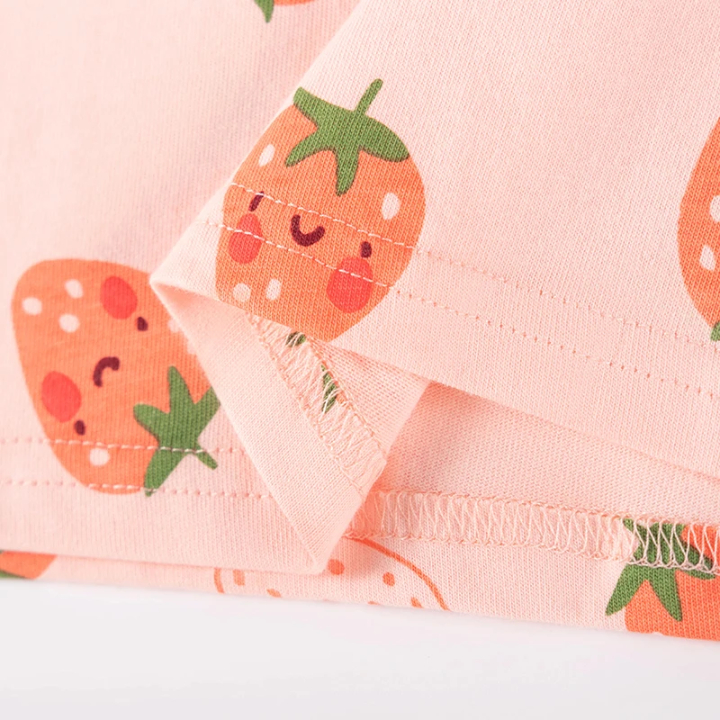 Little maven Kinderkleidung Baby Mädchen Kinderkleidung Herbst 2026 Cartoon Erdbeer Langarm T-Shirt Frühling Baumwoll-Oberteile – Detail 7