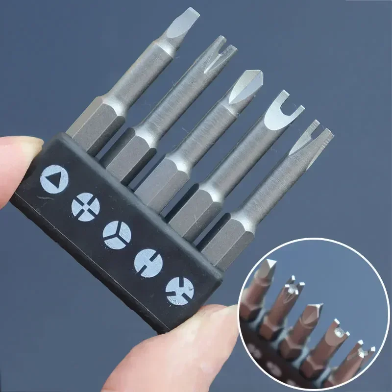 4/5/7Pcs Special-shaped Screwdriver Set U-shaped Y Shape Triangle Inner Cross New Three Points Screwdriver Bit Tools 6.35mm