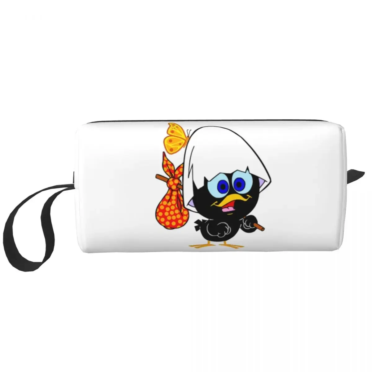 

Calimero, черная женская косметичка, дорожный косметический Органайзер, милая мультяшная дизайнерская сумка