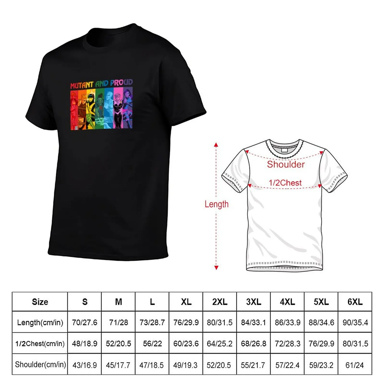 Mutant and Proud Rainbow T-Shirt t shirt personalised man t shirts cotton T-Shirt