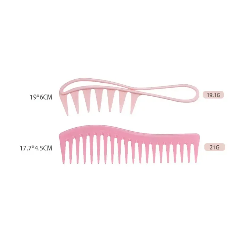 Wide Tooth Shark Plastic Curly Hair Salon Hairdressing Comb Oil Head Men's Back Hollow Comb Styling Tools Barber Accessories