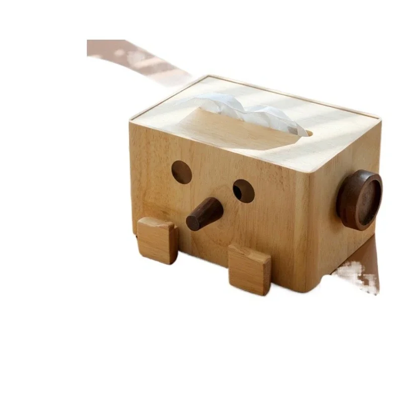 

Medieval machine ornament "Pinocchio" Portuguese oak/walnut tissue box model room pumping carton