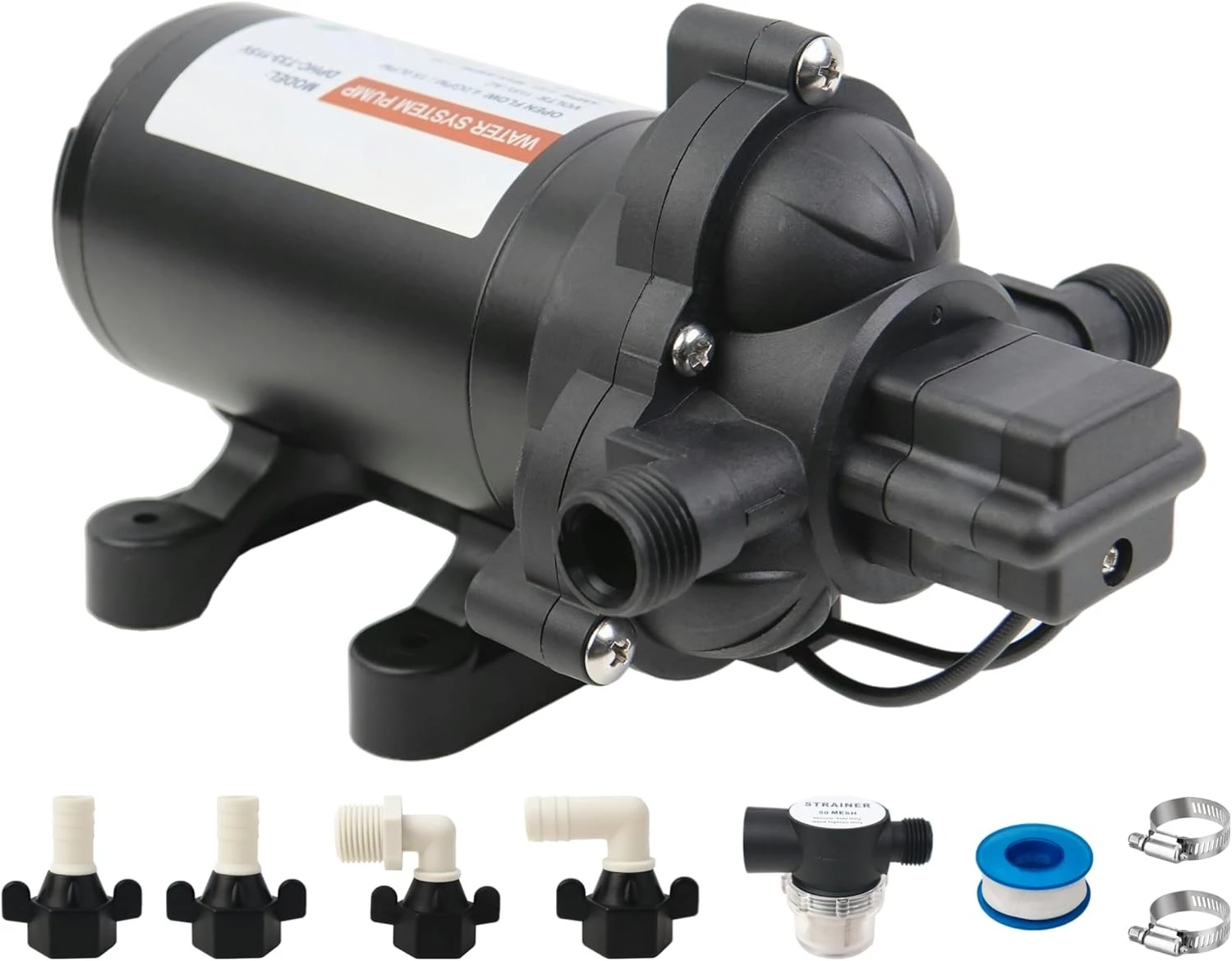 T33 Automatic On-Demand Diaphragm Pump, Pressure Pump for Kitchen, Bathroom, RV, Marine Yacht, Caravan, Garden