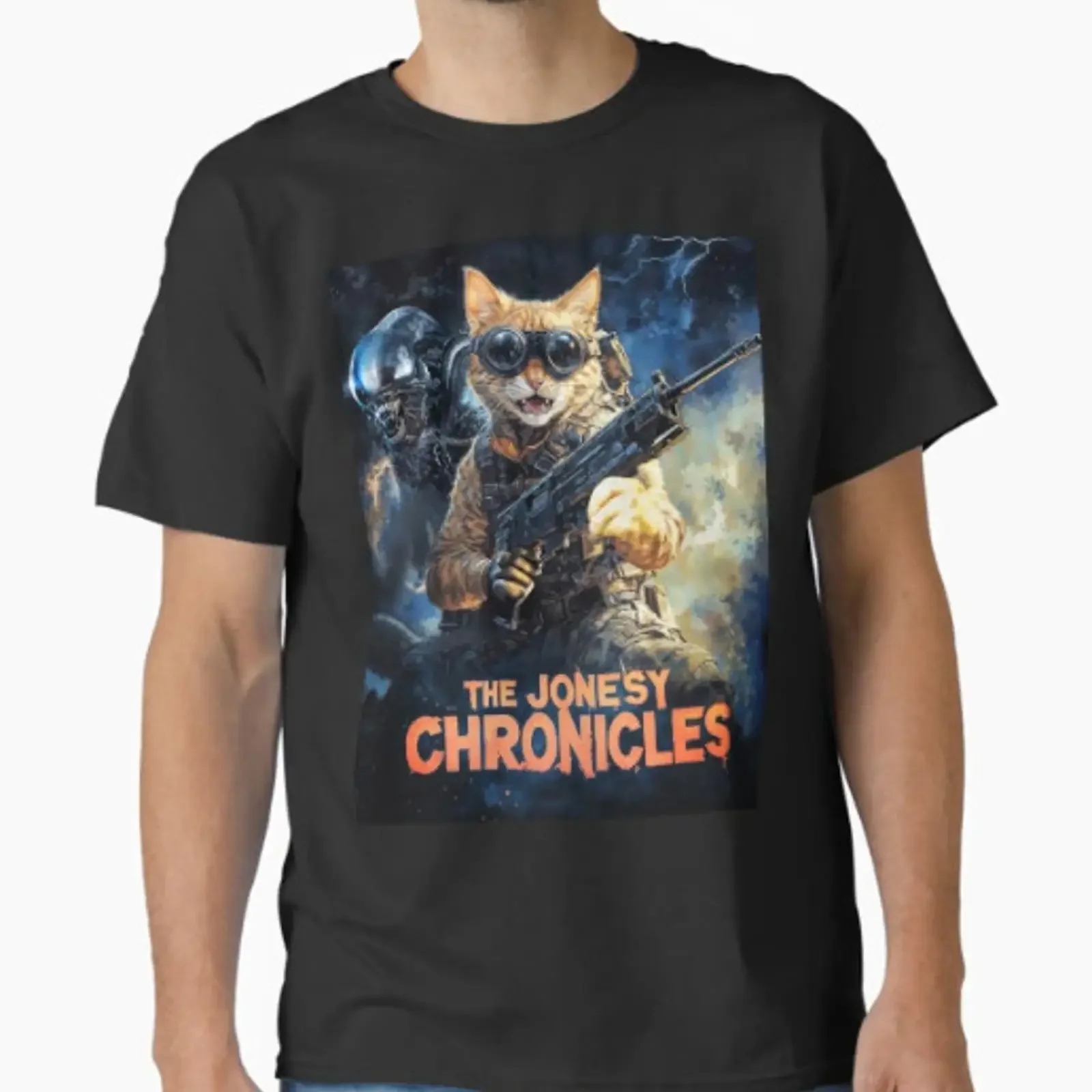 The Jonesy Chronicles T Shirt schwarz vintage Washed Top For Everyday Wear Slightly homme designer clothes Casual streetwear